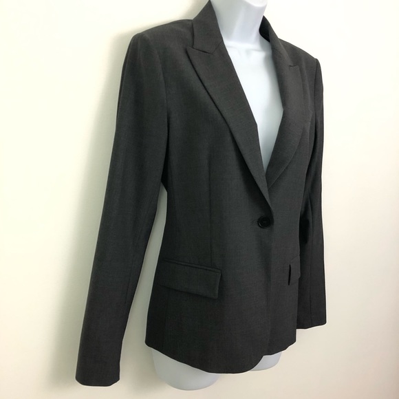 Theory Gabe B Tailor Wool Blend Gray Blazer - Picture 4 of 8